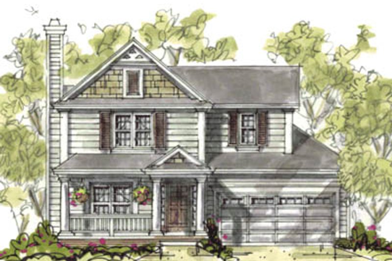 Traditional Style House Plan - 3 Beds 2.5 Baths 1634 Sq/Ft Plan #20-1216