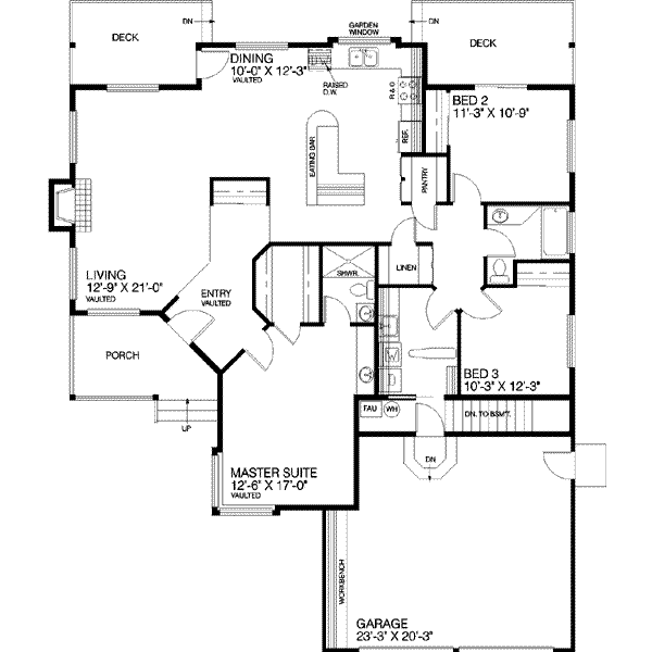 House Plan Design - Traditional Floor Plan - Main Floor Plan #60-219