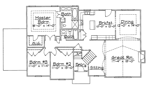 Traditional Floor Plan - Main Floor Plan #31-132