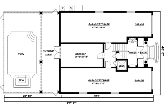 Floor Plan - Other Floor for Mediterranean House Plan #27-218 - 4 bed, 3 bath