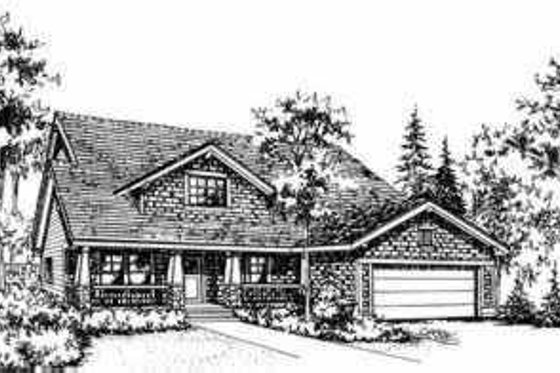 Exterior - Front Elevation for Bungalow House Plan #78-138 - 4 bed, 2 bath