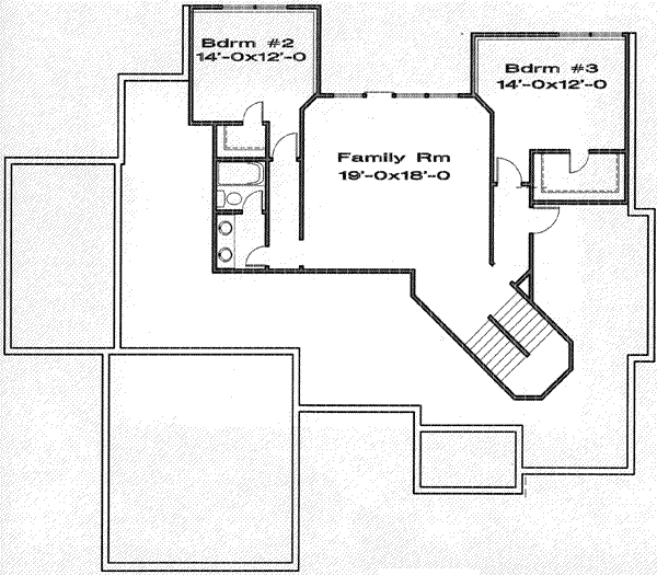 Traditional Floor Plan - Lower Floor Plan #6-165