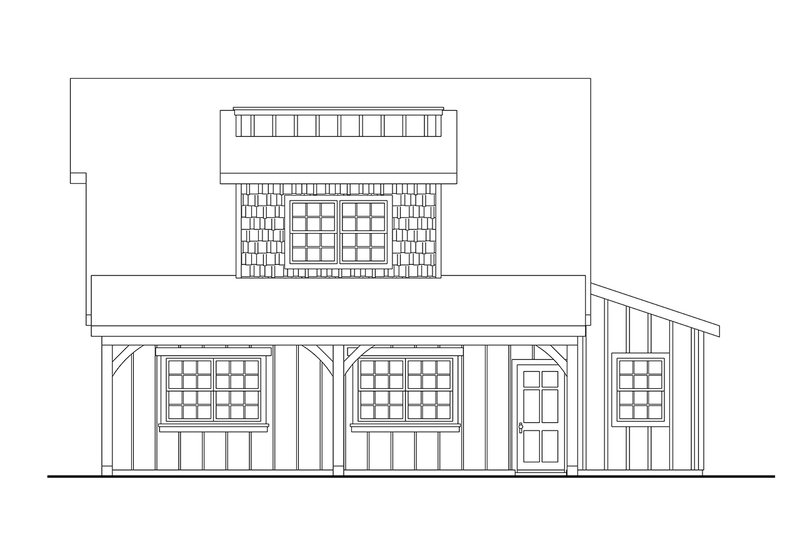 Home Plan - Exterior - Other Elevation 1 for Craftsman House Plan #124-1386, 0 bath