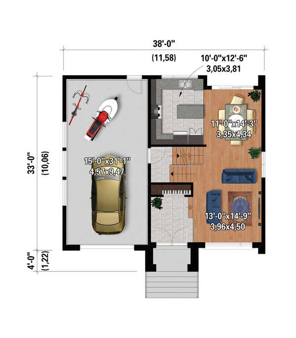 House Plan Design - Contemporary Floor Plan - Main Floor Plan #25-4879