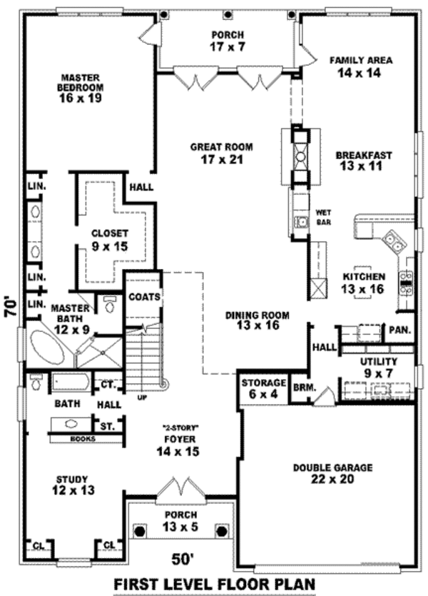 European Floor Plan - Main Floor Plan #81-1299