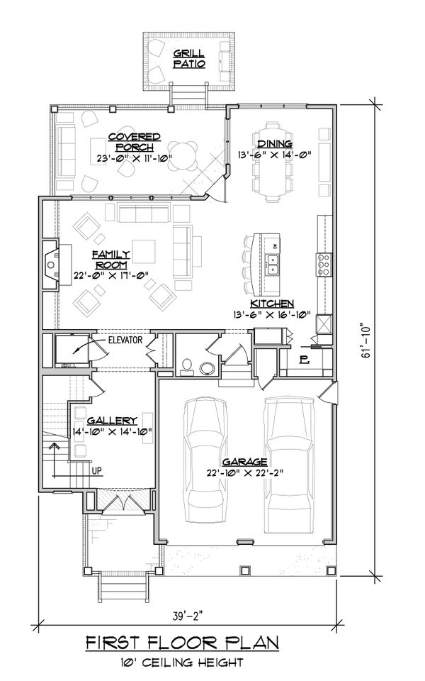 Architectural House Design - Craftsman Floor Plan - Main Floor Plan #1054-33