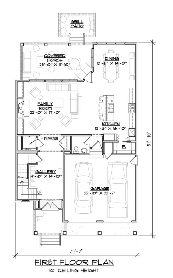 Craftsman Floor Plan - Main Floor Plan #1054-33