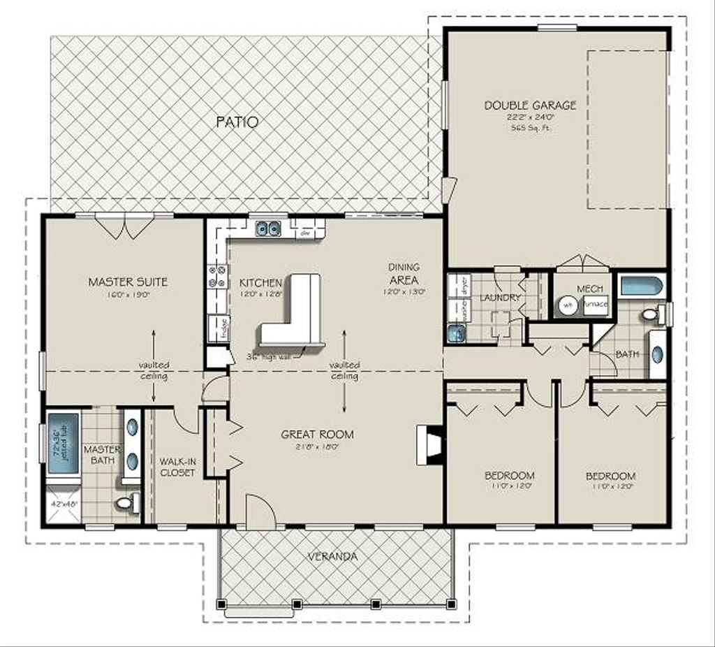 Ranch Style House Plan 3 Beds 2 Baths 1924 Sq Ft Plan 427 6 Floorplans ranch-style-house-plan-3-beds-2-baths-1924-sq-ft-plan-427-6-floorplans