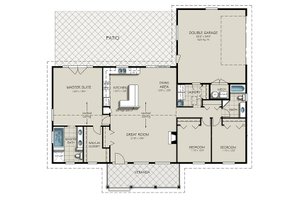 Ranch style plan 427-6 main floor
