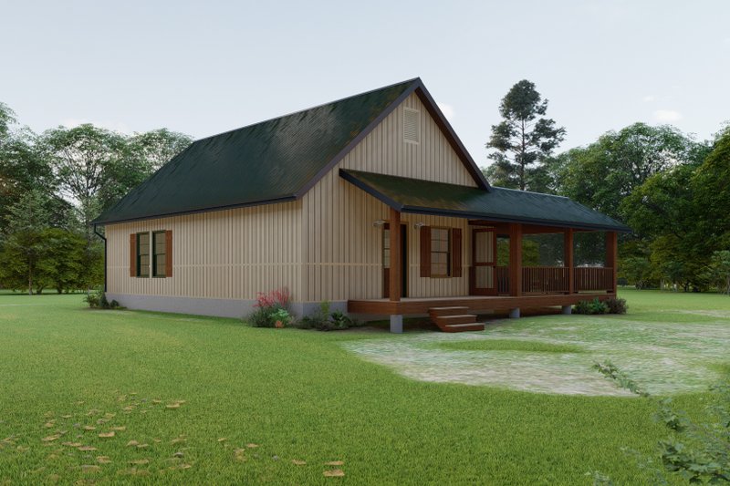Home Plan - Exterior - Other Elevation 4 for Bungalow House Plan #1092-2 - 1 bed, 2 bath