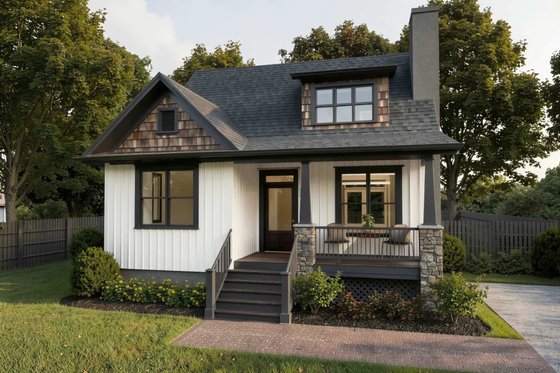 Exterior - Front Elevation for Farmhouse House Plan #79-338 - 3 bed, 2.5 bath