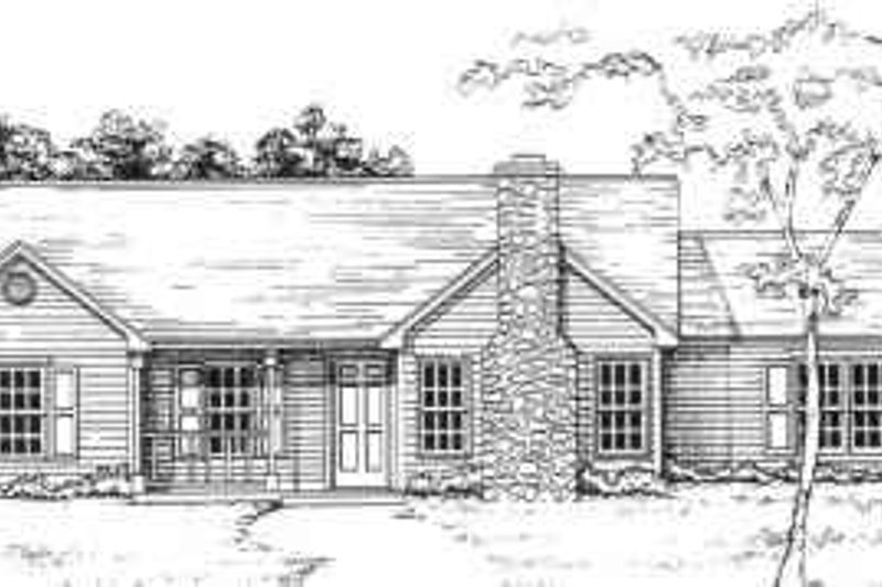 House Blueprint - Ranch Exterior - Front Elevation Plan #30-119