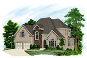 European Style House Plan - 4 Beds 3.5 Baths 3358 Sq/Ft Plan #56-216 