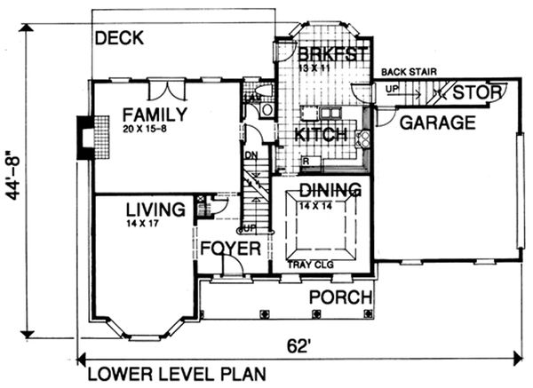 Architectural House Design - Traditional Floor Plan - Main Floor Plan #30-205