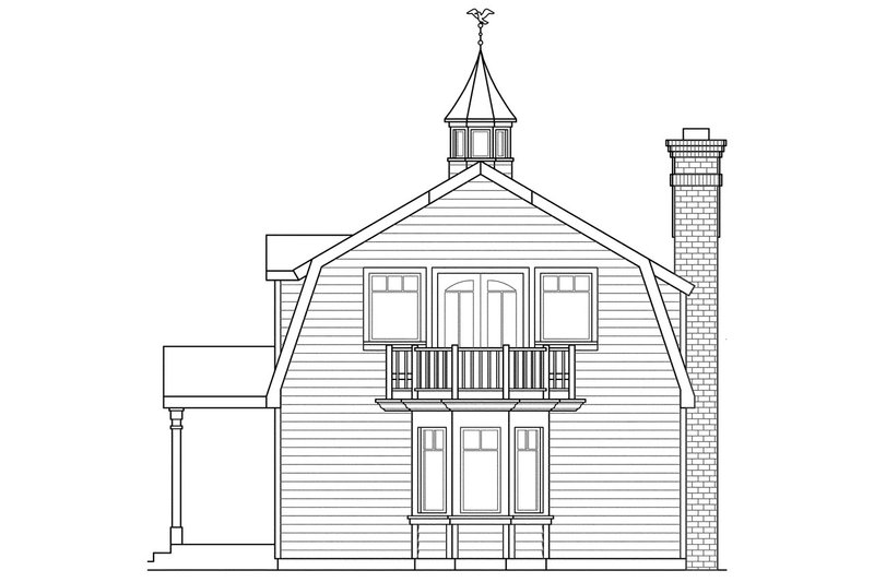 Home Plan - Exterior - Other Elevation 1 for Farmhouse House Plan #124-293 - 2 bed, 2 bath