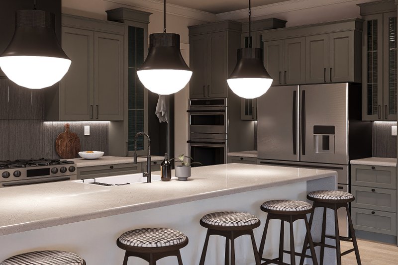 House Design - Interior - Kitchen 1 for Mediterranean House Plan #455-394 - 4 bed, 3.5 bath