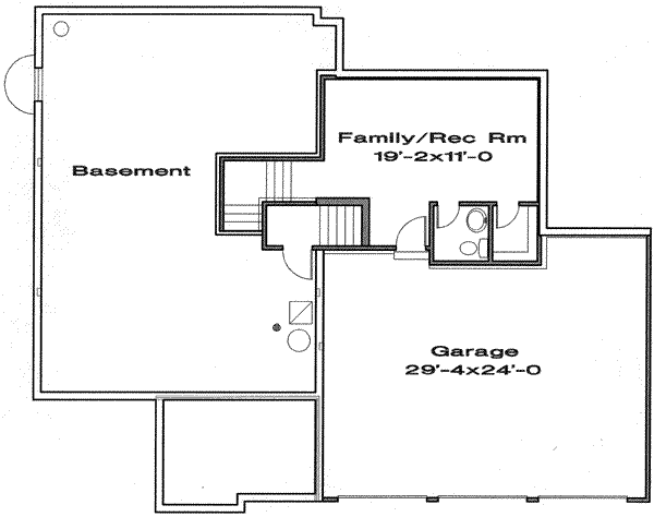 Traditional Floor Plan - Lower Floor Plan #6-175