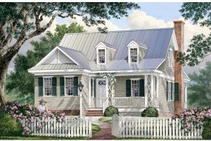 Exterior - Front Elevation 3 for Cottage House Plan #137-415 - 4 bed, 4 bath