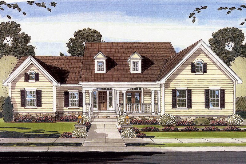 Dream House Plan - Country Exterior - Front Elevation Plan #46-781