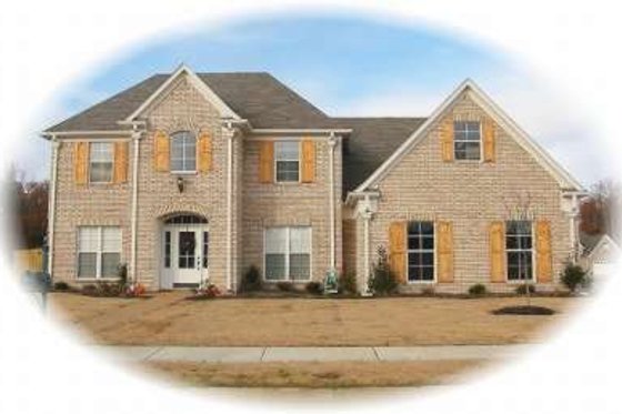 Exterior - Front Elevation for European House Plan #81-847 - 4 bed, 2.5 bath
