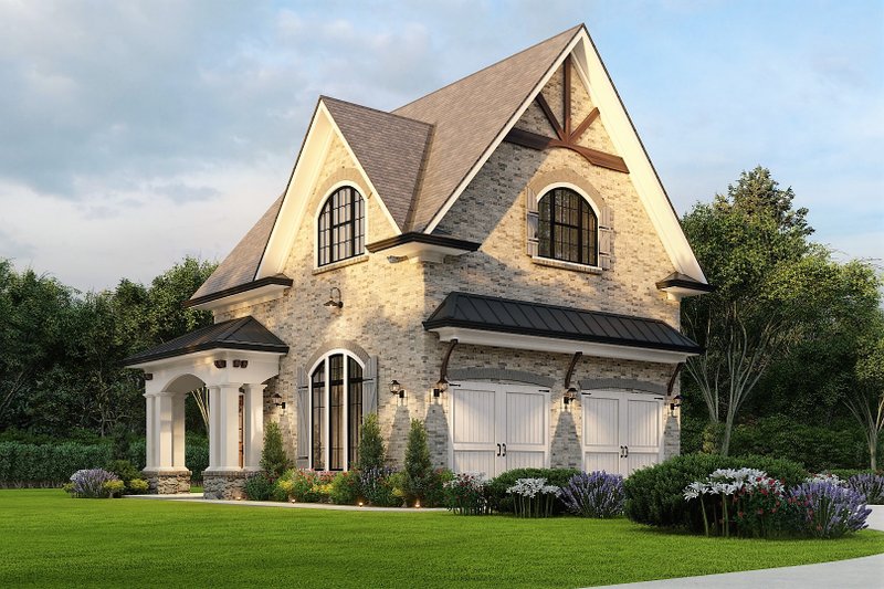 House Plan Design - Exterior - Front Elevation 3 for Traditional House Plan #54-569, 1 bath