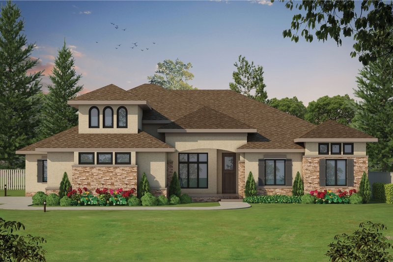 Architectural House Design - European Exterior - Front Elevation Plan #20-2361