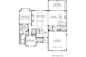 Floor Plan - Main Floor for Farmhouse House Plan #927-1010 - 4 bed, 4.5 bath