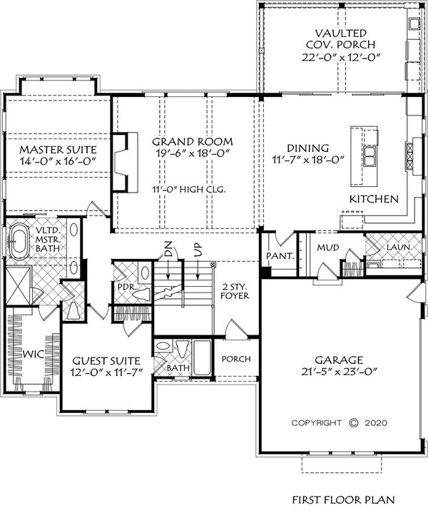 Farmhouse Floor Plan - Main Floor Plan #927-1010