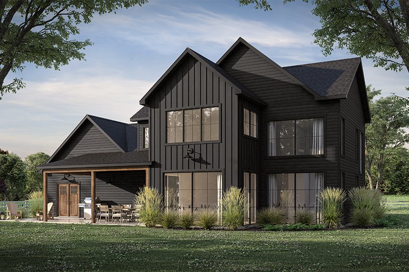 Architectural House Design - Exterior - Rear Elevation for Farmhouse House Plan #23-2833 - 3 bed, 2.5 bath