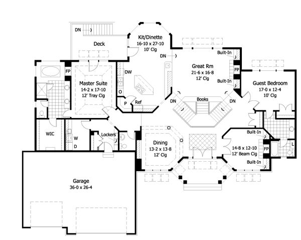 Ranch Floor Plan - Main Floor Plan #51-466