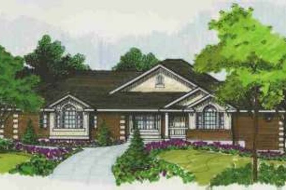 Exterior - Front Elevation for Traditional House Plan #308-218 - 6 bed, 4.5 bath