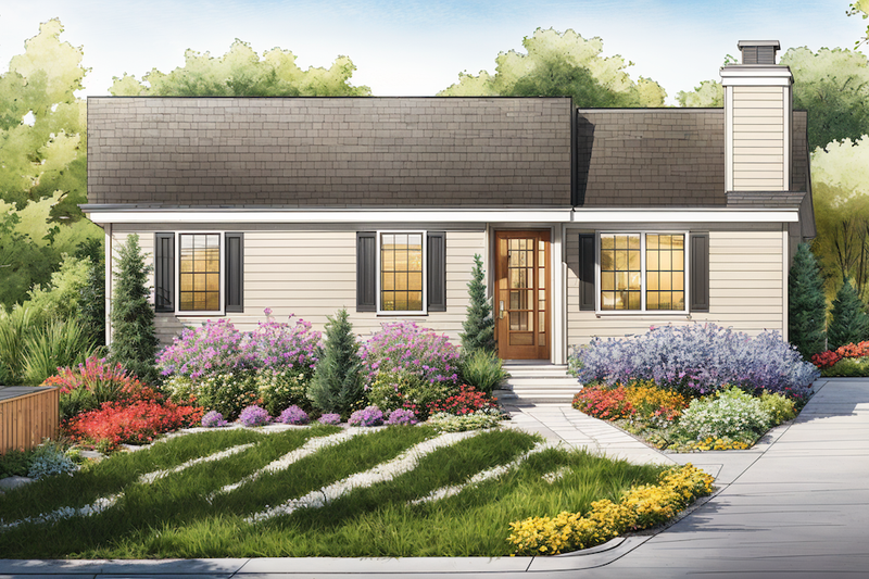 Home Plan - Ranch Exterior - Front Elevation Plan #30-241