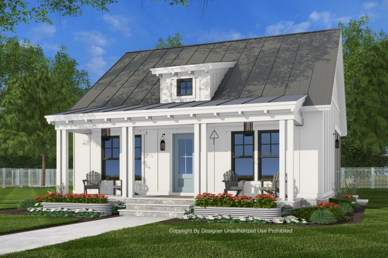 Dream House Plan - Exterior - Front Elevation 4 for Farmhouse House Plan #51-1428 - 1 bed, 1 bath