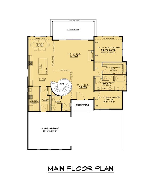 Architectural House Design - Contemporary Floor Plan - Main Floor Plan #1066-194