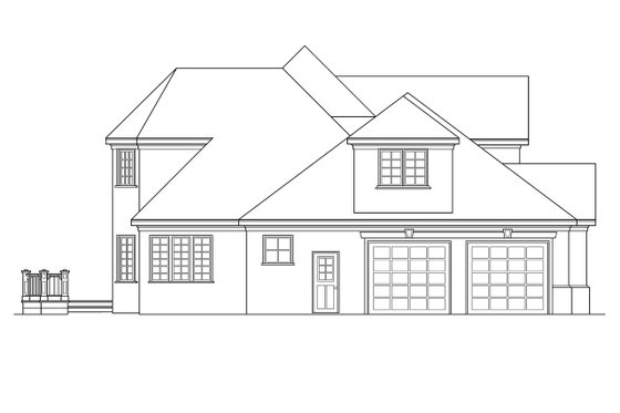 Exterior - Other Elevation House Plan #124-266 - 4 bed, 4.5 bath