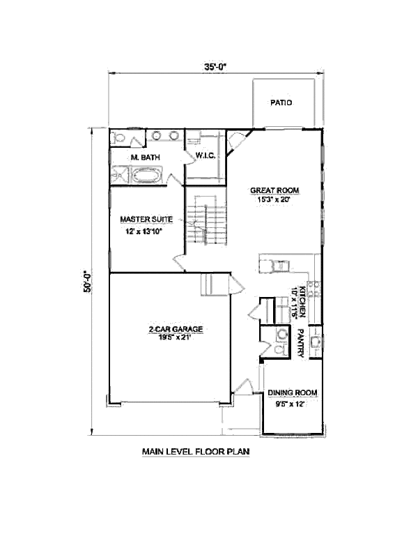 Traditional Floor Plan - Main Floor Plan #116-256