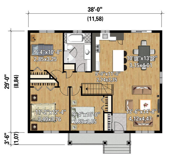 Country Floor Plan - Main Floor Plan #25-4402