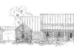 Southern Exterior - Front Elevation Plan #410-215