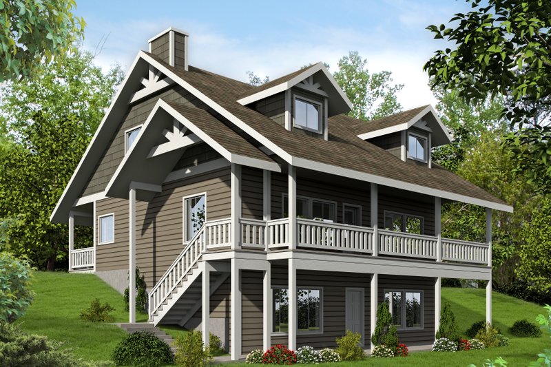 Home Plan - Cabin Exterior - Front Elevation Plan #117-644
