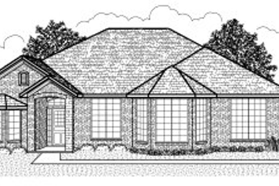 Exterior - Front Elevation for Traditional House Plan #65-407 - 3 bed, 2 bath