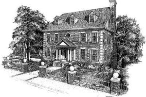 Colonial Exterior - Front Elevation Plan #322-120