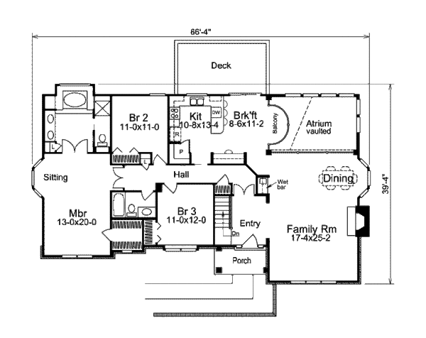 House Plan Design - Ranch Floor Plan - Main Floor Plan #57-289