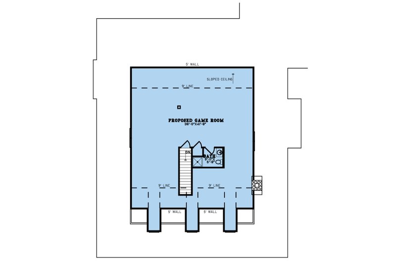 House Blueprint - Floor Plan - Upper Floor for Farmhouse House Plan #923-259 - 4 bed, 2 bath