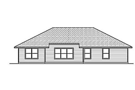 Exterior - Rear Elevation for Traditional House Plan #84-454 - 4 bed, 2 bath