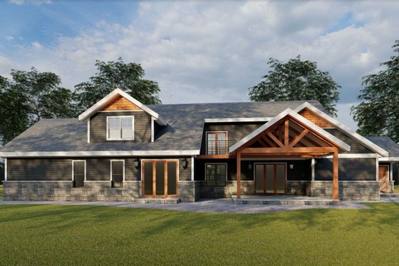 Exterior - Rear Elevation for Traditional House Plan #932-530 - 4 bed, 3.5 bath