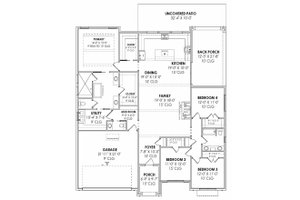 Floor Plan - Main Floor for Modern House Plan #1096-93 - 4 bed, 2.5 bath
