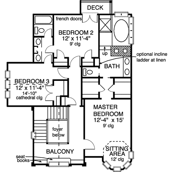 Architectural House Design - Victorian Floor Plan - Upper Floor Plan #410-111