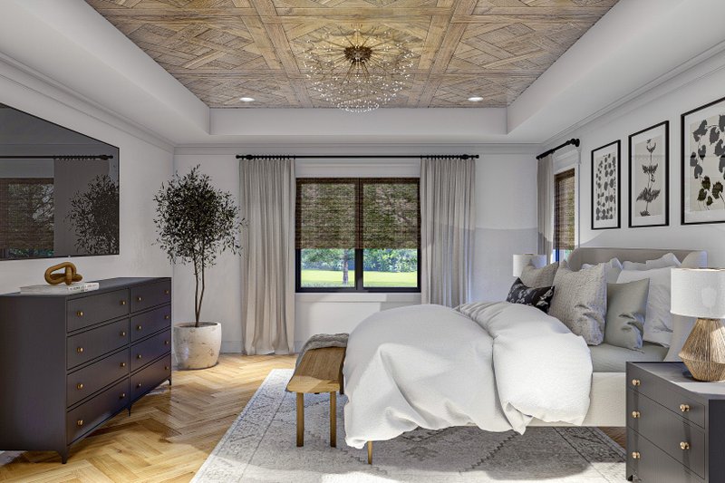 House Blueprint - Interior - Master Bedroom 1 for Modern House Plan #455-615 - 4 bed, 3.5 bath