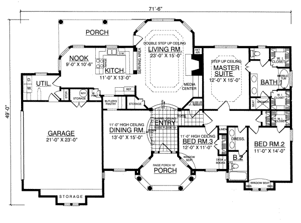 Home Plan - European Floor Plan - Main Floor Plan #40-320