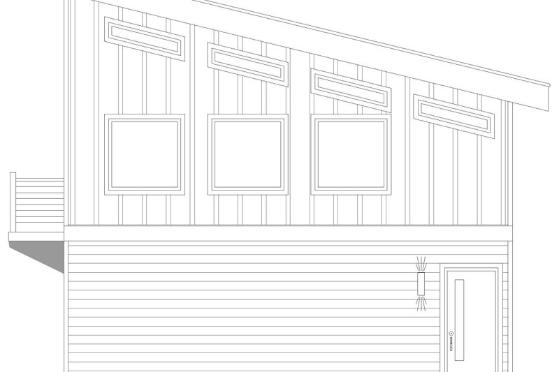 House Plan Design - Exterior - Other Elevation 1 for Contemporary House Plan #932-1222, 1 bath
